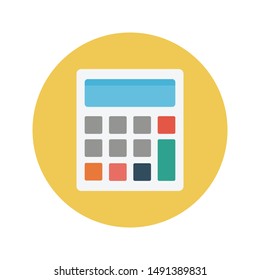 calculator glyph flat vector icon