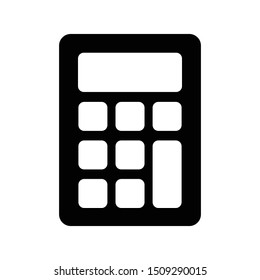 calculator glyph flat vector icon