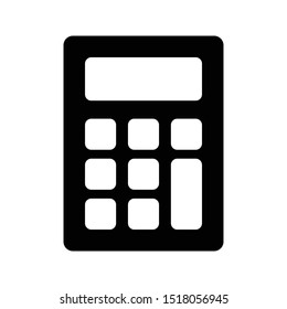 calculator glyph flat vector icon