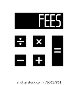 Calculator glyph icon