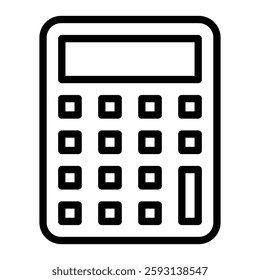 Calculator Glyph Icon Design For Personal nad Commercial Use