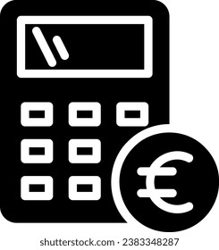 vector de ilustración de icono de glifo de cálculo