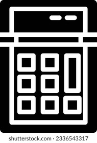Icono de glifo de calculador - Icono único, vector