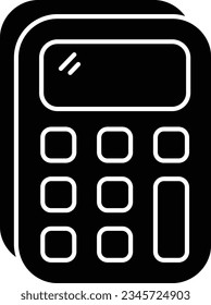 calculator glyph icons design style