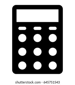 Calculator Glyph Vector Icon