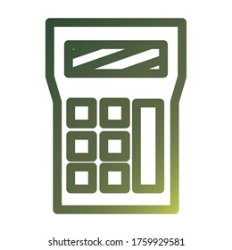 Calculator gradient style icon design, Mathematics finance device electronic education office object and accounting theme Vector illustration