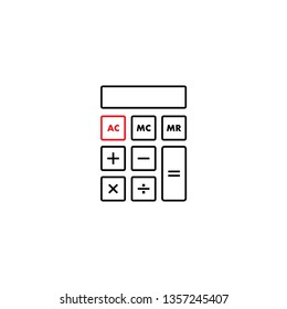 Calculator graphic design template vector isolated illustration