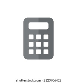 Calculator grey flat vector icon