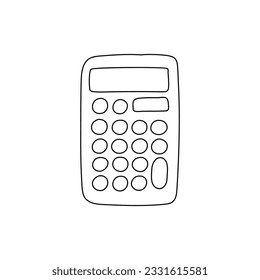 Calculator hand drawn icon design vector.