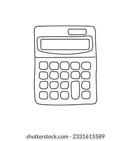 Calculator hand drawn icon design vector.