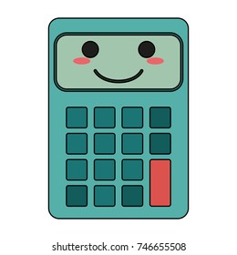 calculator happy cartoon character icon image 