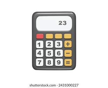  Calculator icon 3d icon illustration