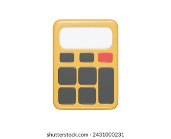  Taschenrechnersymbol 3D-Symbol Illustration