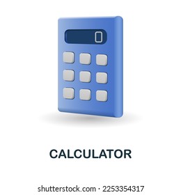 Calculator icon. 3d illustration from measurement collection. Creative Calculator 3d icon for web design, templates, infographics and more
