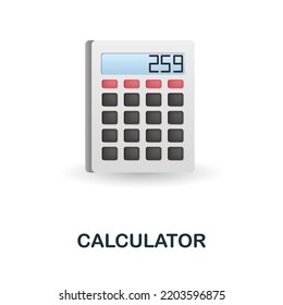 Calculator icon. 3d illustration from measuring collection. Creative Calculator 3d icon for web design, templates, infographics and more