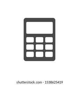 Calculator icon with 9 buttons in vector