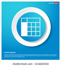 Calculator icon Abstract Blue Web Sticker Button - Free vector icon