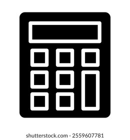 Calculator icon for accounting, finance, and mathematics. Concept of calculation, budget, and economy.