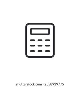 Calculator. Calculator icon. Accounting symbol. Calculating finances. Mathematics. Money counting. Cash back. Financial savings. Payment. Price. Final amount. Calculator sign. Numerator. Balance