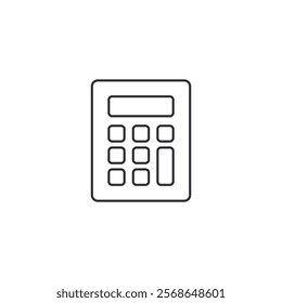 Calculator. Calculator icon. Accounting symbol. Calculating finances. Mathematics. Money counting. Cash back. Financial savings. Payment. Price. Final amount. Calculator sign. Numerator. Balance