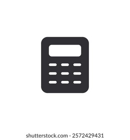 Calculator. Calculator icon. Accounting symbol. Calculating finances. Mathematics. Money counting. Cash back. Financial savings. Payment. Price. Final amount. Calculator sign. Numerator. Balance