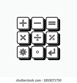 Icono de calculadora. Símbolo de contabilidad - Plantilla de logotipo vectorial.