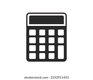 Icono de la calculadora. Icono de la calculadora contable. Vector de la calculadora aislado en el fondo blanco