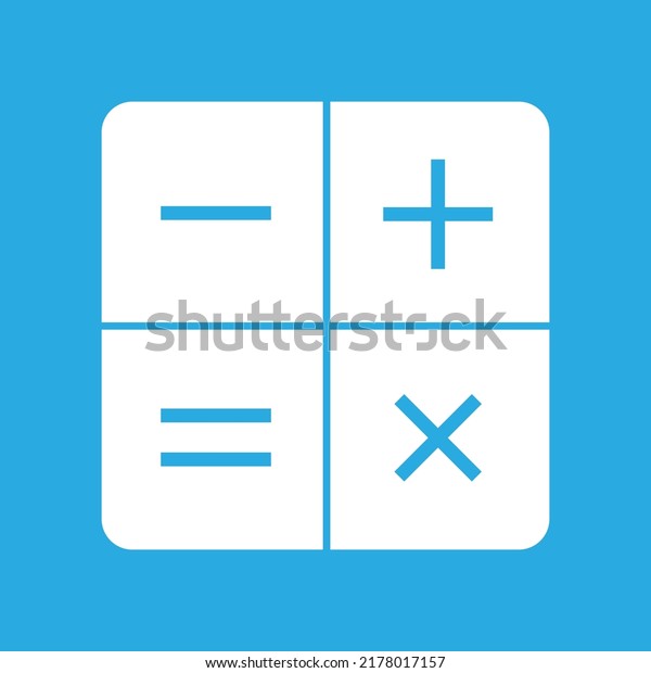 calculator icon, add subtract, divide
multiply, vector
illustration