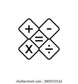 Icono de la calculadora para android, plantilla de logotipo de ilustración vectorial para muchos fines. Aislado sobre fondo blanco.
