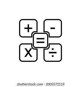 Calculator icon for android, vector illustration logo template for many purpose. Isolated on white background.
