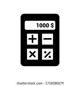 Icono de la calculadora Icono básico de economía y finanzas.