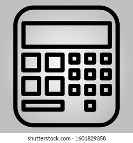 calculator icon with black line style
