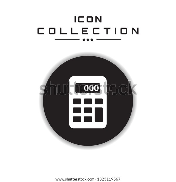 Calculator icon, black\
vector collection.