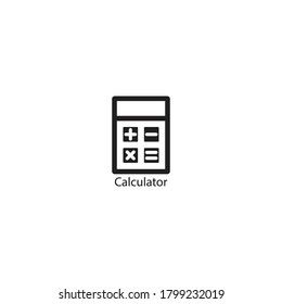 Calculator icon black vector illustration