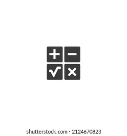 Icono de calculador Gráfico de vectores blanco y negro