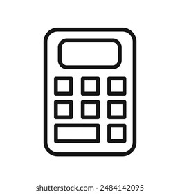 Icono de la calculadora signo de Vector blanco y negro