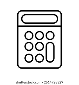 Calculator icon black and white vector sign