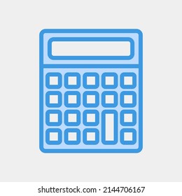 Calculator icon in blue style, use for website mobile app presentation