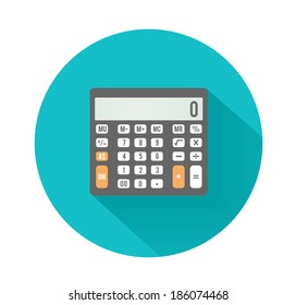 Calculator icon. Business concept with mathematics symbols