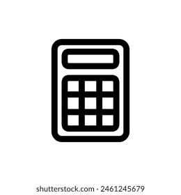 Calculator Icon. Business and Finance Vector. Line Style Symbol.