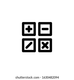 Calculator Icon. Business Icon Set Vector Logo Symbol.
