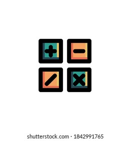 Calculator Icon. Business Icon Set Vector Logo Symbol.
