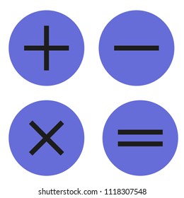 calculator icon button on white background