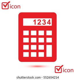 Calculator icon. Calculate the cost price. Flat design style. 