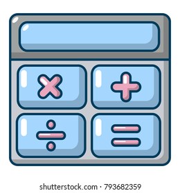 Calculator icon. Cartoon illustration of calculator vector icon for web