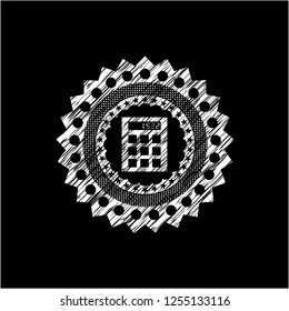 calculator icon with chalkboard texture