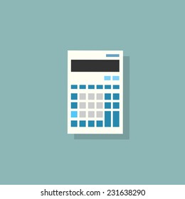 calculator icon color flat design vector illustration
