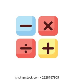calculator icon of color style design vector template