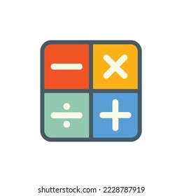 calculator icon of color style design vector template