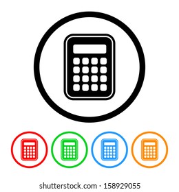 Calculator Icon with Color Variations